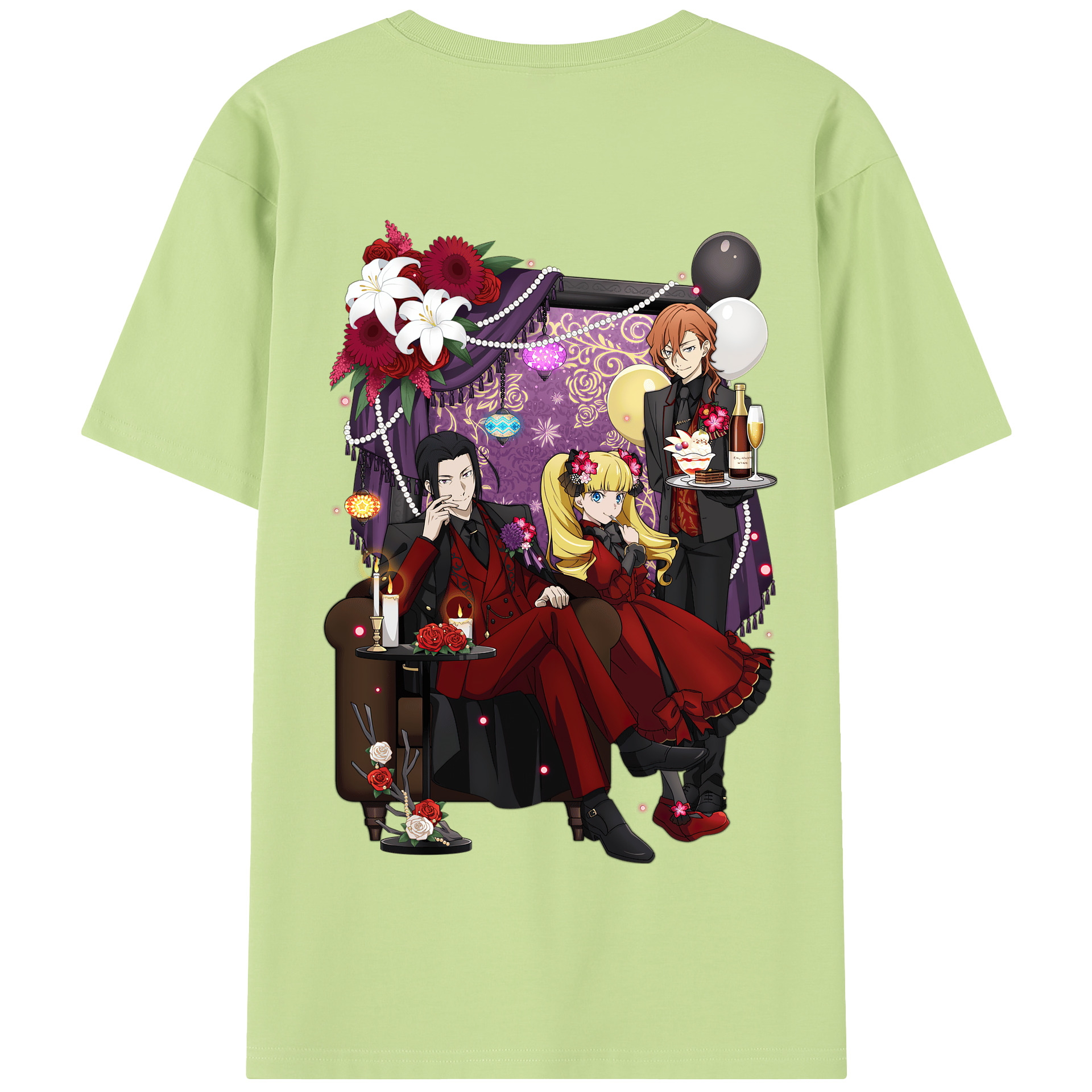 （画像用） 文豪ストレイドッグス Bungo Stray Dogs 綿100％半袖Tシャツ（背面プリント）